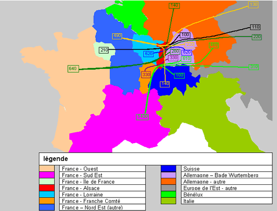 les principaux flux de transit vers la France