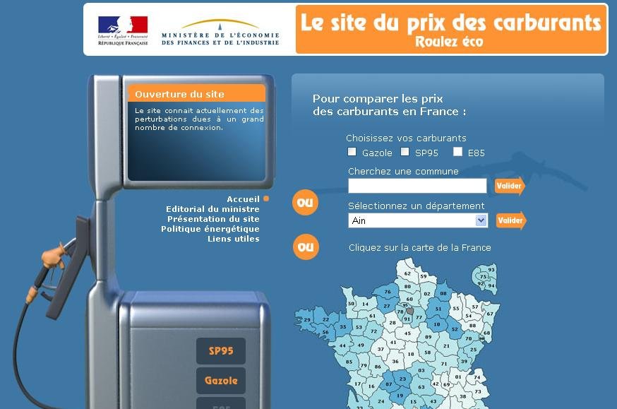 Lancement du site comparateur de prix sur le carburant