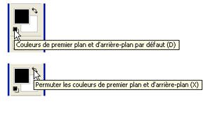Figure 1-3 : Outils de couleur d'avant-plan et d'arri
