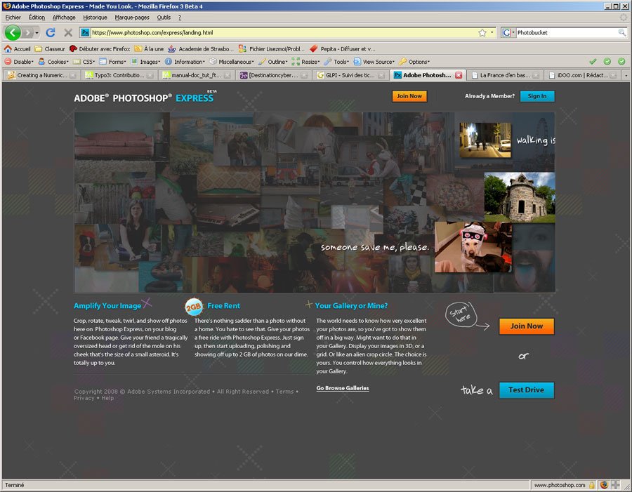 Adobe Photoshop Express, version en ligne du célèbre outil de retouche d&rsquo;image